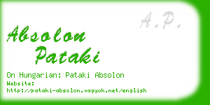 absolon pataki business card